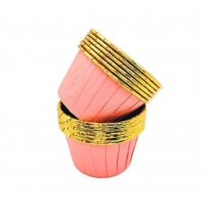 Паперові форми рожево-золоті 100 шт